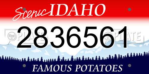 2836561 Idaho License Plate