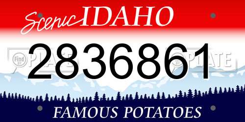2836861 Idaho License Plate