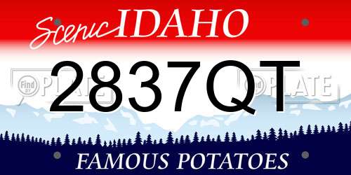 2837QT Idaho License Plate