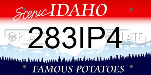 283IP4 Idaho License Plate