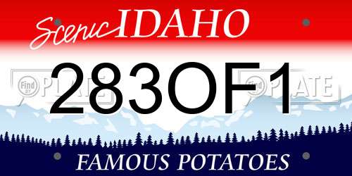 283OF1 Idaho License Plate