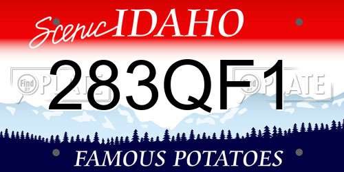 283QF1 Idaho License Plate
