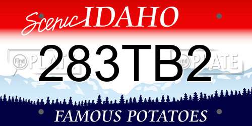 283TB2 Idaho License Plate