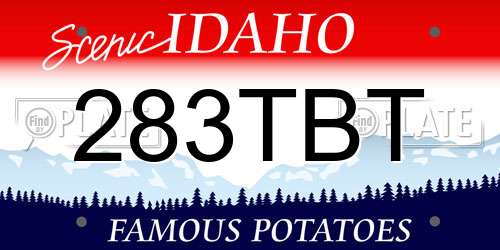 283TBT Idaho License Plate