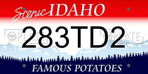 283TD2 Idaho License Plate