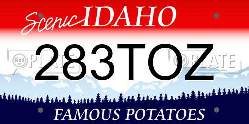 283TOZ Idaho License Plate