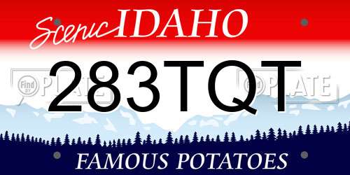 283TQT Idaho License Plate