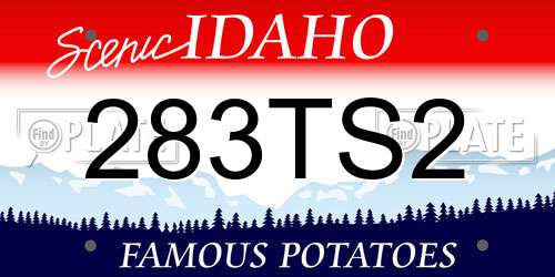 283TS2 Idaho License Plate