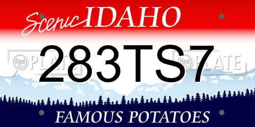 283TS7 Idaho License Plate