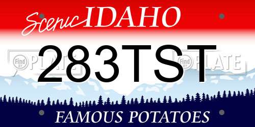 283TST Idaho License Plate