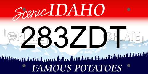 283ZDT Idaho License Plate