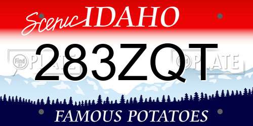 283ZQT Idaho License Plate