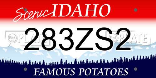 283ZS2 Idaho License Plate