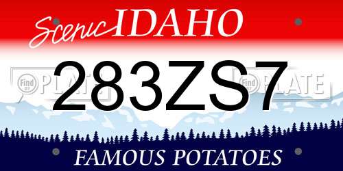 283ZS7 Idaho License Plate