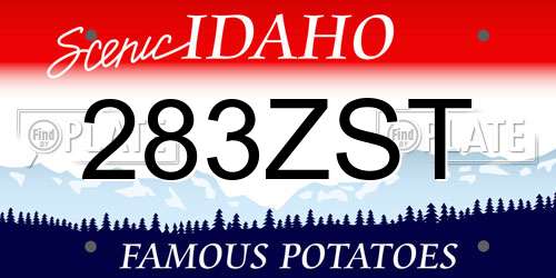 283ZST Idaho License Plate
