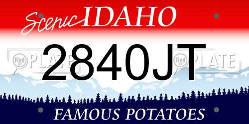 2840JT Idaho License Plate