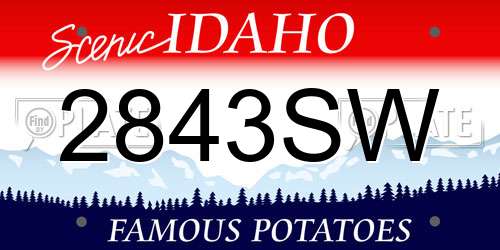 2843SW Idaho License Plate