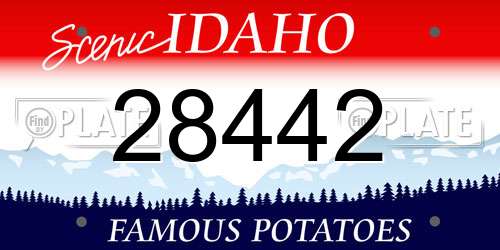 28442 Idaho License Plate