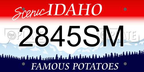 2845SM Idaho License Plate