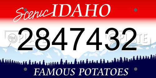 2847432 Idaho License Plate