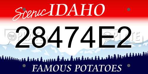 28474E2 Idaho License Plate