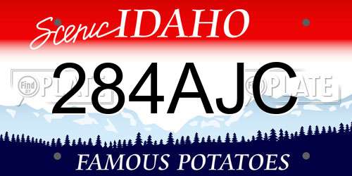 284AJC Idaho License Plate