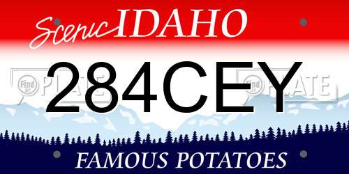 284CEY Idaho License Plate