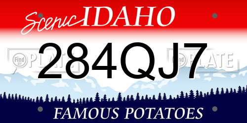 284QJ7 Idaho License Plate