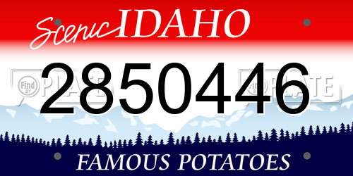 2850446 Idaho License Plate