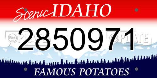 2850971 Idaho License Plate
