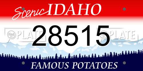 28515 Idaho License Plate