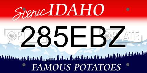 285EBZ Idaho License Plate