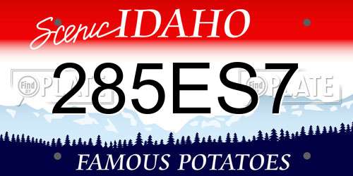 285ES7 Idaho License Plate