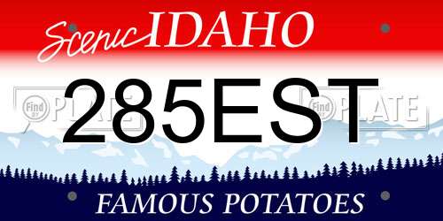 285EST Idaho License Plate