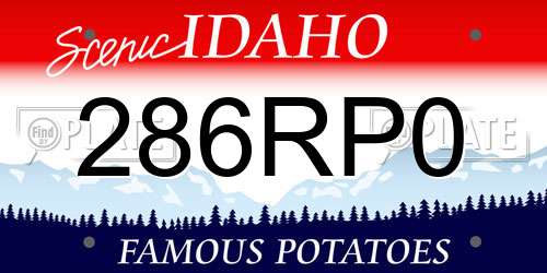 286RP0 Idaho License Plate