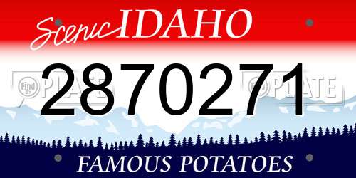 2870271 Idaho License Plate