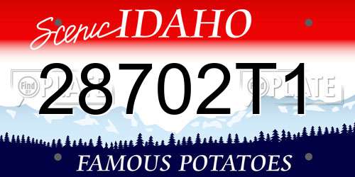 28702T1 Idaho License Plate