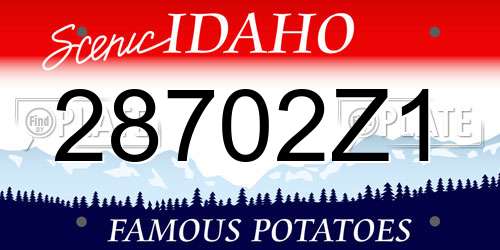 28702Z1 Idaho License Plate