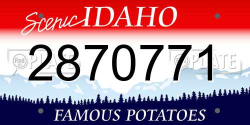2870771 Idaho License Plate