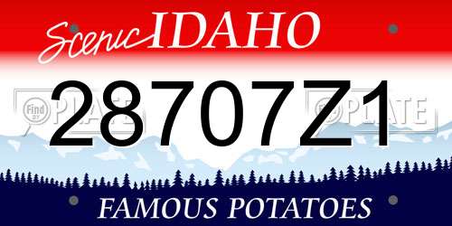 28707Z1 Idaho License Plate