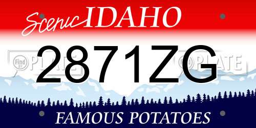 2871ZG Idaho License Plate