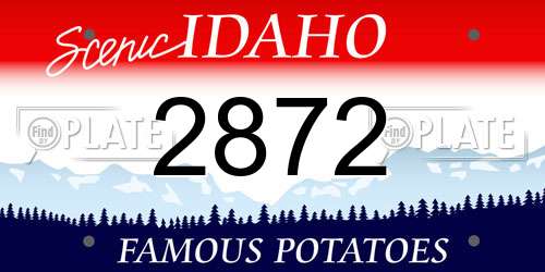 2872 Idaho License Plate