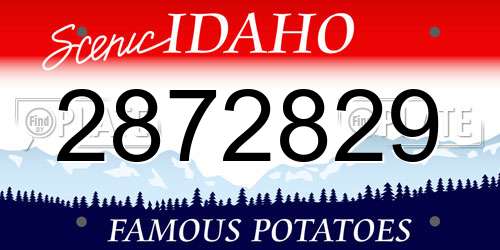 2872829 Idaho License Plate