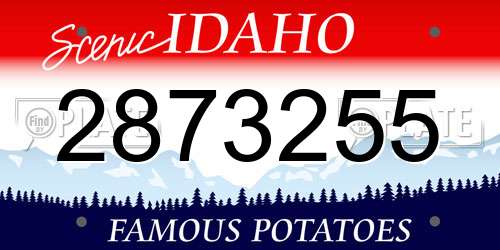 2873255 Idaho License Plate