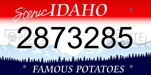 2873285 Idaho License Plate
