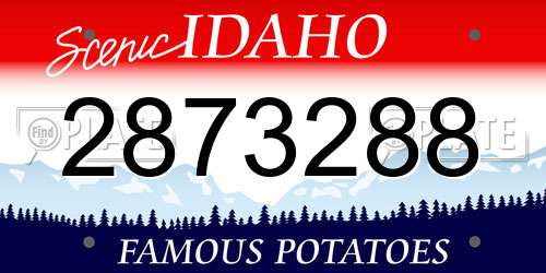 2873288 Idaho License Plate