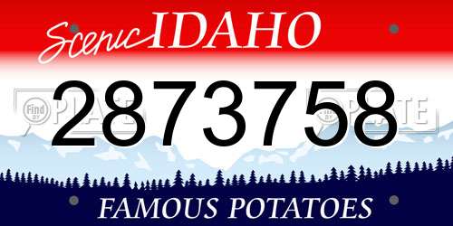 2873758 Idaho License Plate