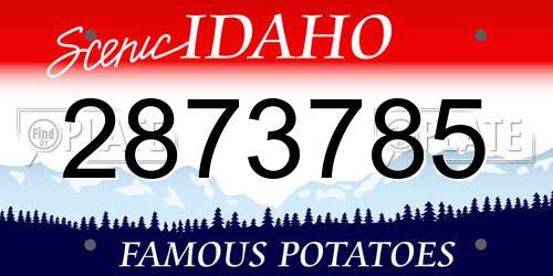 2873785 Idaho License Plate