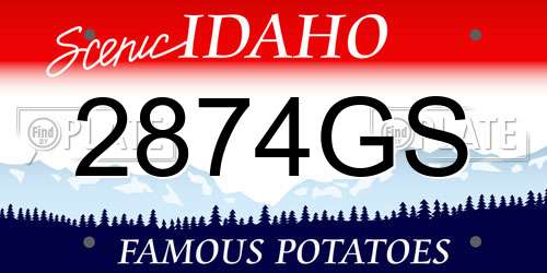 2874GS Idaho License Plate