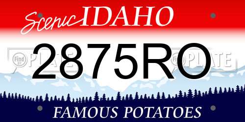2875RO Idaho License Plate